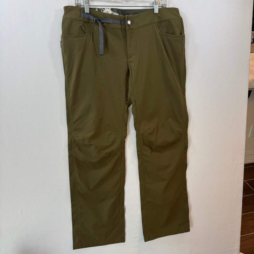 Blurr Womens Olive Green Nylon Climbing Hiking Pants Size 10 Articulated Knees